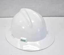MSA V Gard Protective Helmet Hard Hat Construction w Glare Guard White Branded