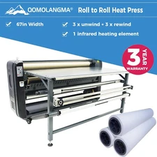 Roll-to-Roll 67in Large Format Heat PressTransfer Machine for Making Samples