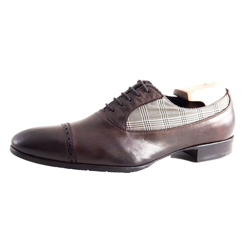 Paul Smith Lenny Dip Dyed Brown Leather Brogue Stitching Zip $595rt sz 10 Paul Smith Men main image 2