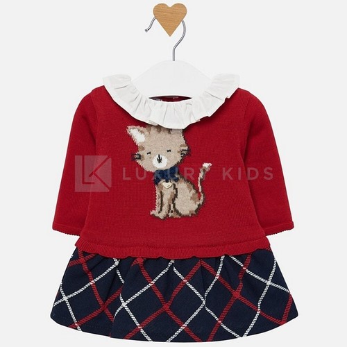 Vestito colletto con volant Neonata Rosso Mayoral 2834 | eBay