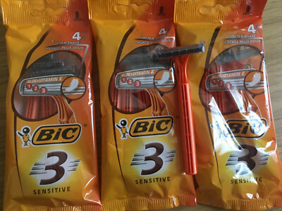 Bic 3 Sensitive/Pivot Dreifachklinge Einweg-Rasierer KOSTENLOSER Versand & Lieferung...