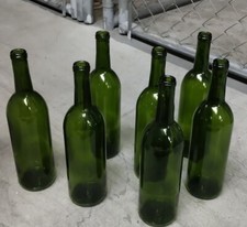 Empty Green Bottles 750 ml glass no labels Wine Brewing champagne Bordeaux