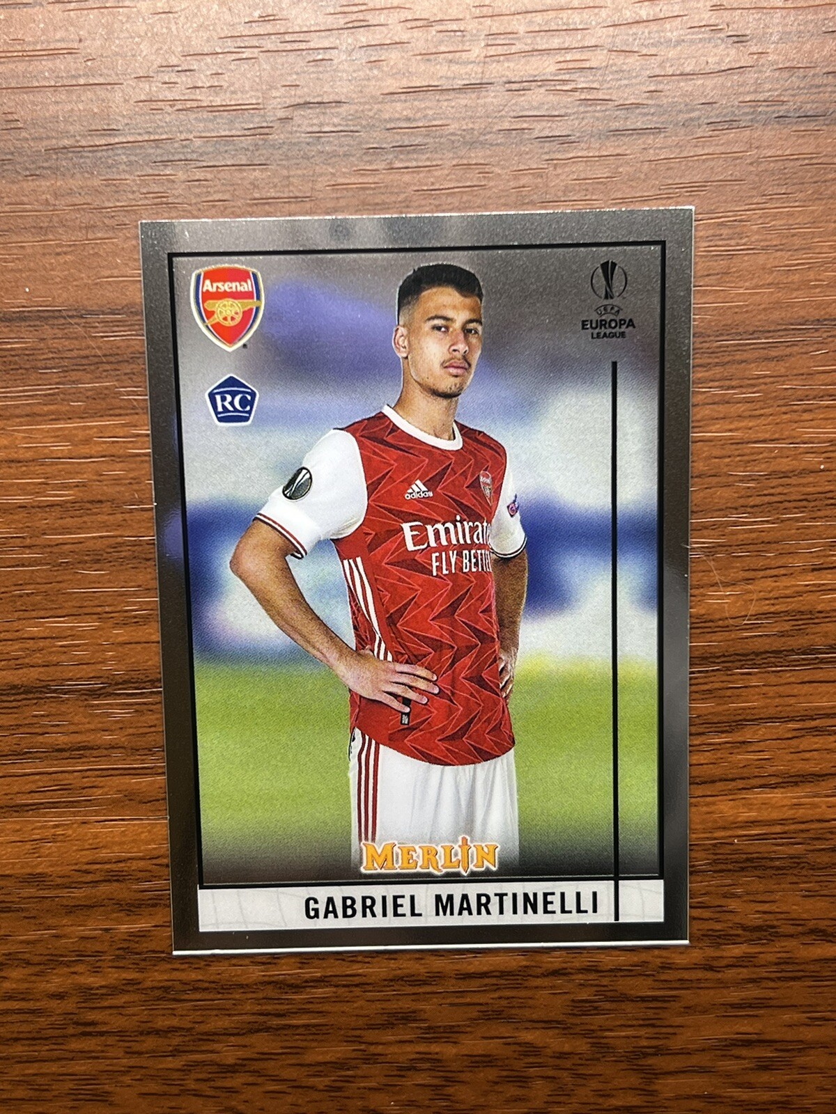 2020-21 Topps Merlin Chrome Gabriel Martinelli ROOKIE #24 Arsenal FC Europa RC