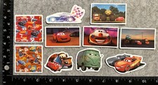 Lot of 10 Assorted Cars Disney Pixar Animated Cartoon Stickers