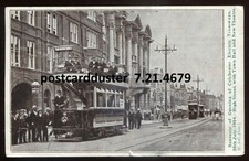 ENGLAND Colchester Postcard 1904 High Street Electric Trams by Gill