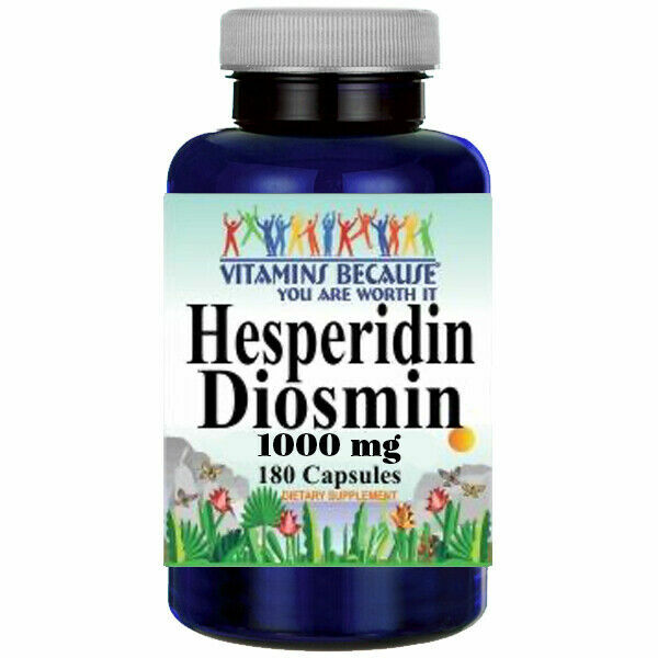 Vitamins Because Hesperidin Diosmin 1000mg Capsules 180 Count online