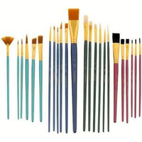 Pinselset 24 Teilig KüNstlerpinsel Flachpinsel Rundpinsel Aquarell Acryl Pinsel