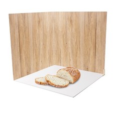 60x60cm Light Brown/White Wooden Effect PVC Boards Twin Kit - 60x60cm, 5mm, 2kg