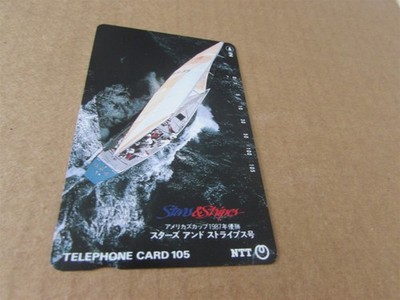 STARS & STRIPES BOOTSRENNEN GEBRAUCHTE TELEFONKARTE AUS JAPAN