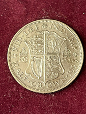 1929 GEORGE V SILVER HALF-CROWN COIN VERY HIGH GRADE