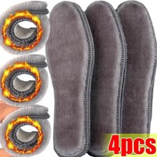 Selbstheizung Einlegesohlen Winter Thermo Pl&uuml;sch f&uuml;r Stiefel Grau