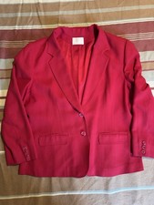 Vintage Pendleton Virgin Wool Blazer Jacket Red Sz 18 Classic Holiday Office