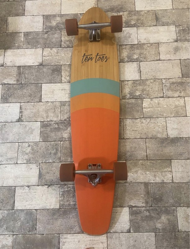 Retrospec Zed Bamboo Longboard Skateboard Complete Cruiser, Golden Sunset