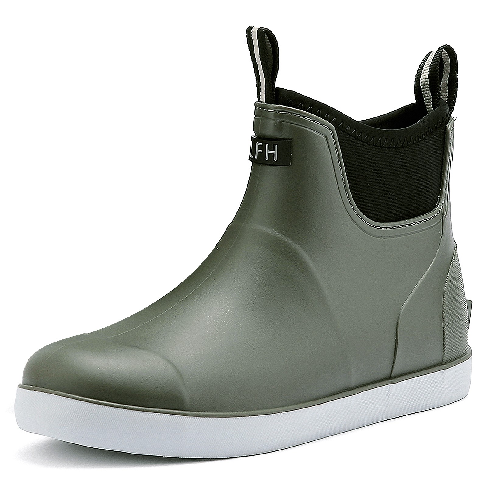 's Deck Boots, Waterproof Ankle Rain Boots , Outdoor Rubber 