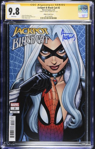 Jackpot & Black Cat (2024) # 2 (CGC 9.8 SS) Signed  Arthur Adams * Marvel Comics