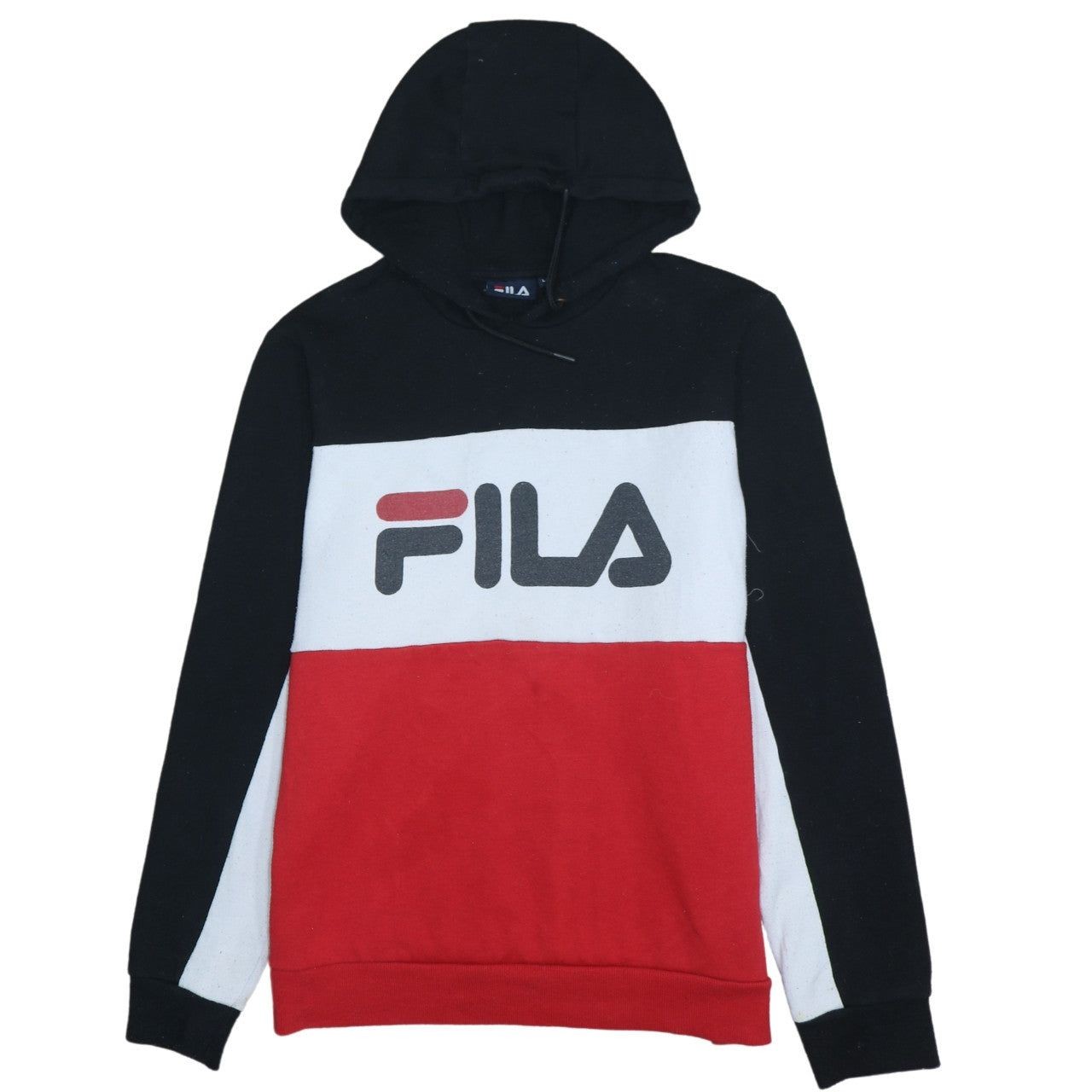 Felpa con cappuccio vintage FILA NERA UOMO L