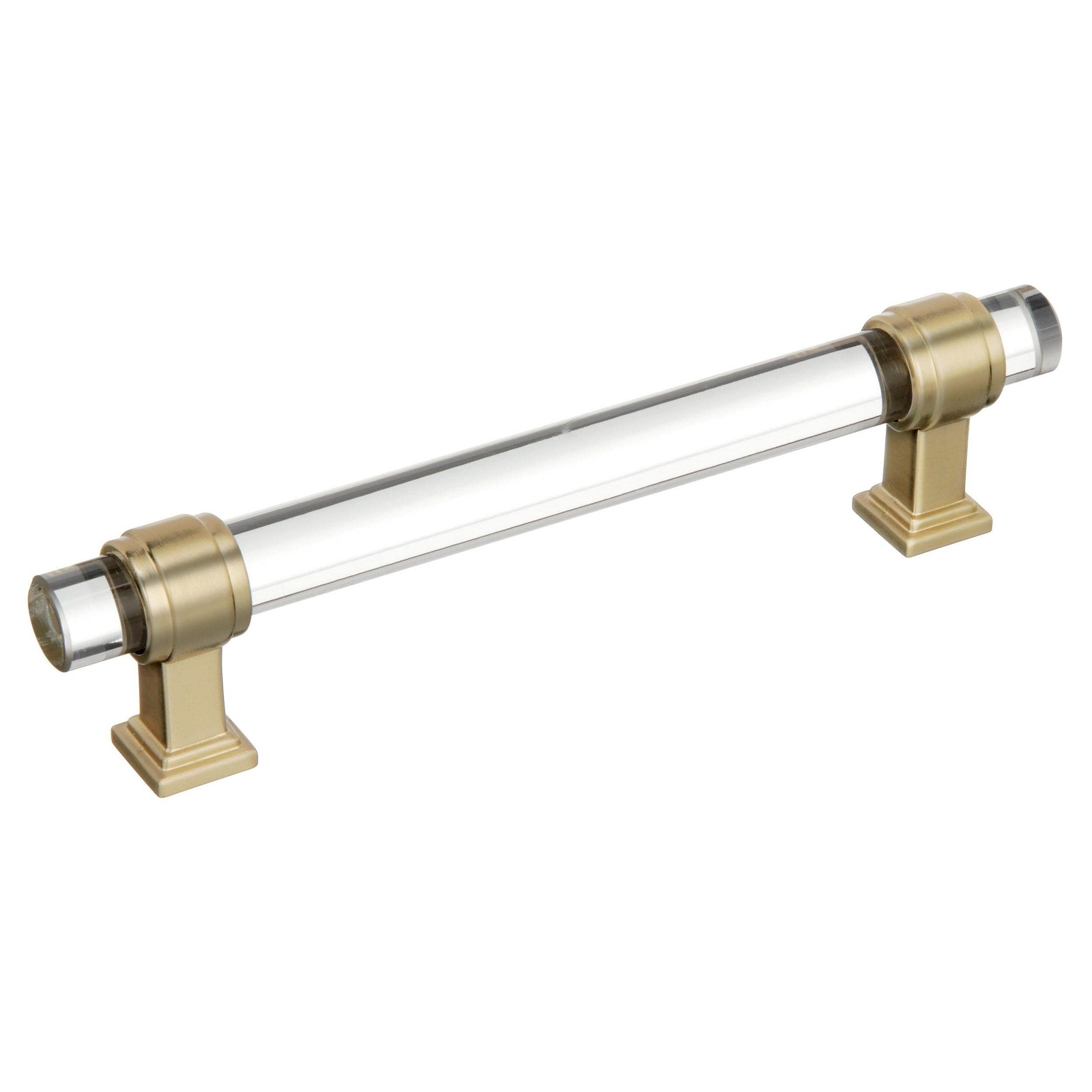 Amerock | Cabinet Pull | Clear/Golden Champagne | 5-1/16 inch (128 mm) Center...