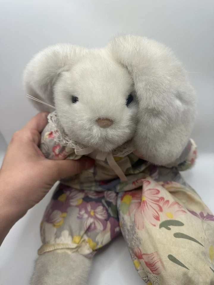 Vintage Plush Bunny Floral Pattern Outfit 1990s - Image 2 of 4