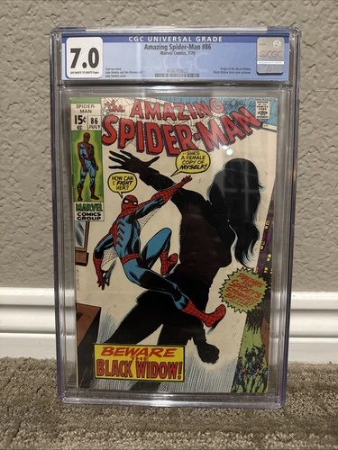 Amazing Spider-Man #86 CGC 7.0 Origin of Black Widow (Marvel, 1970)