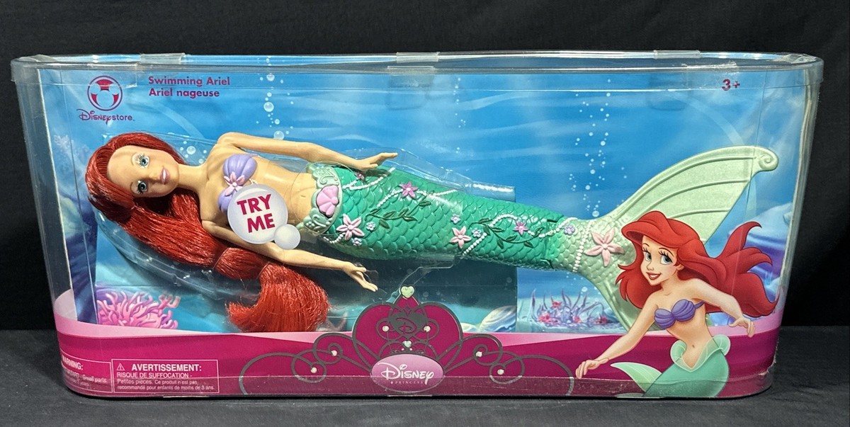 DISNEY STORE EXCLUSIVE THE LITTLE MERMAID SWIMMING ARIEL DOLL | eBay