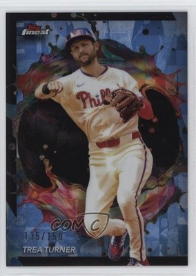 2024 Topps Finest Rare Sky Blue Refractor /150 Trea Turner #260 uk2
