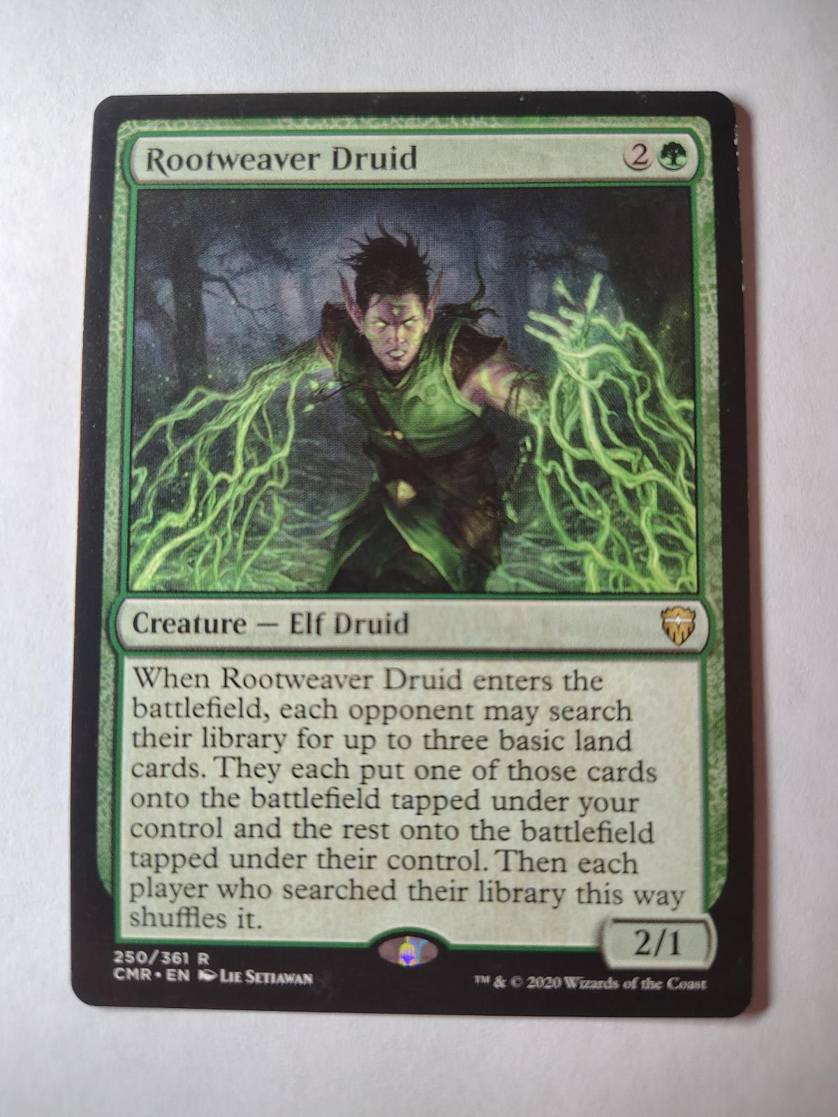 Rootweaver Druid 250 R Commander Legends Magic: The Gathering Near Mint