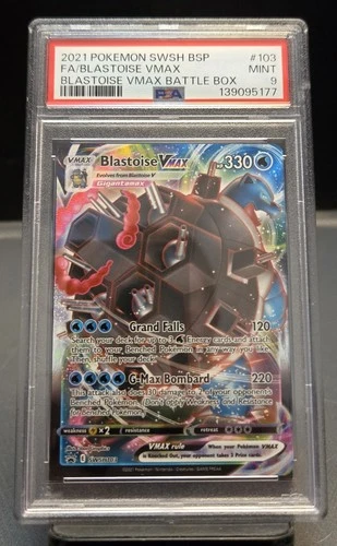 2021 Pokemon Blastoise VMAX -SWSH103 - Black Star Promo - PSA 9 Mint