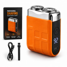 Mini Electric Smart Shaver   Dual Blade, Digital Display, Rechargeable Beard