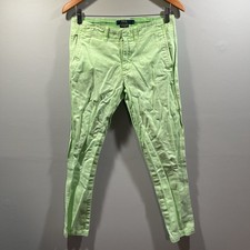 Polo Ralph Lauren Quin Boyfriend Womens 2 28 Lime Green Chino Cotton Pants
