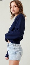 PACSUN Bella Mid-Rise Mini Skirt Denim Ella Washed Out Light Blue SIZE 27 NWT