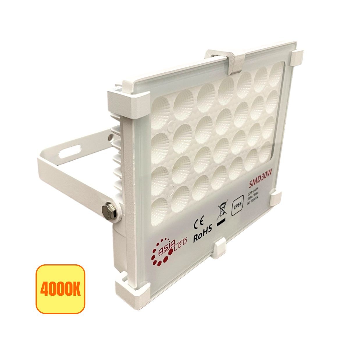 Faro LED Bianco Slim 30W IP66 Esterno - Luce Naturale 4000K