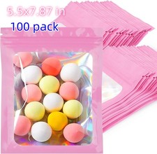 100X Mylar Bags  Clear Foil Pouch  5.5"x7.87"  Waterproof  Resealable