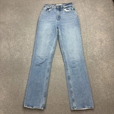 Jean femme Abercrombie & Fitch 24 x 30 bleu denim délavé moyen courbe Love... - Photo 1/4