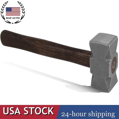 2.2LB Forging Square Hammer w/Double Faces for Farrier Bladesmithing Blacksmith