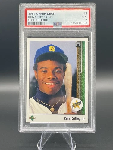 1989 Upper Deck - Star Rookie Ken Griffey Jr #1 (RC) PSA 7