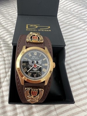 Daniel Steiger Patriot Limited Edition Quartz Date Watch Brown Leather w/ Box