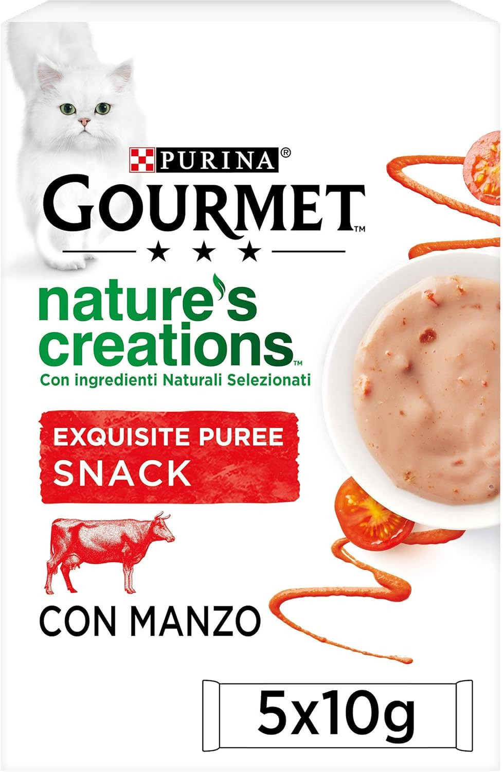 Snack Gatto Gourmet Nature's Creations Manzo 55 Buste - Offerta Maxi