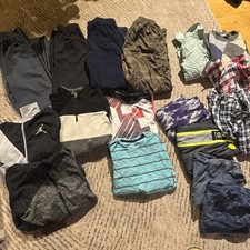Boys Mixed Lot Of 17 XL Clothes Hoodie, Pants, Sweater, Shirts Shorts. Adidas