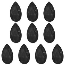 K9 Crystal Pendants Teardrop Beads, 10 Pack 38mm Chandelier Prisms DIY Black