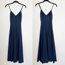 Reformation Navy Blue Sweetheart Midi Dress XS
