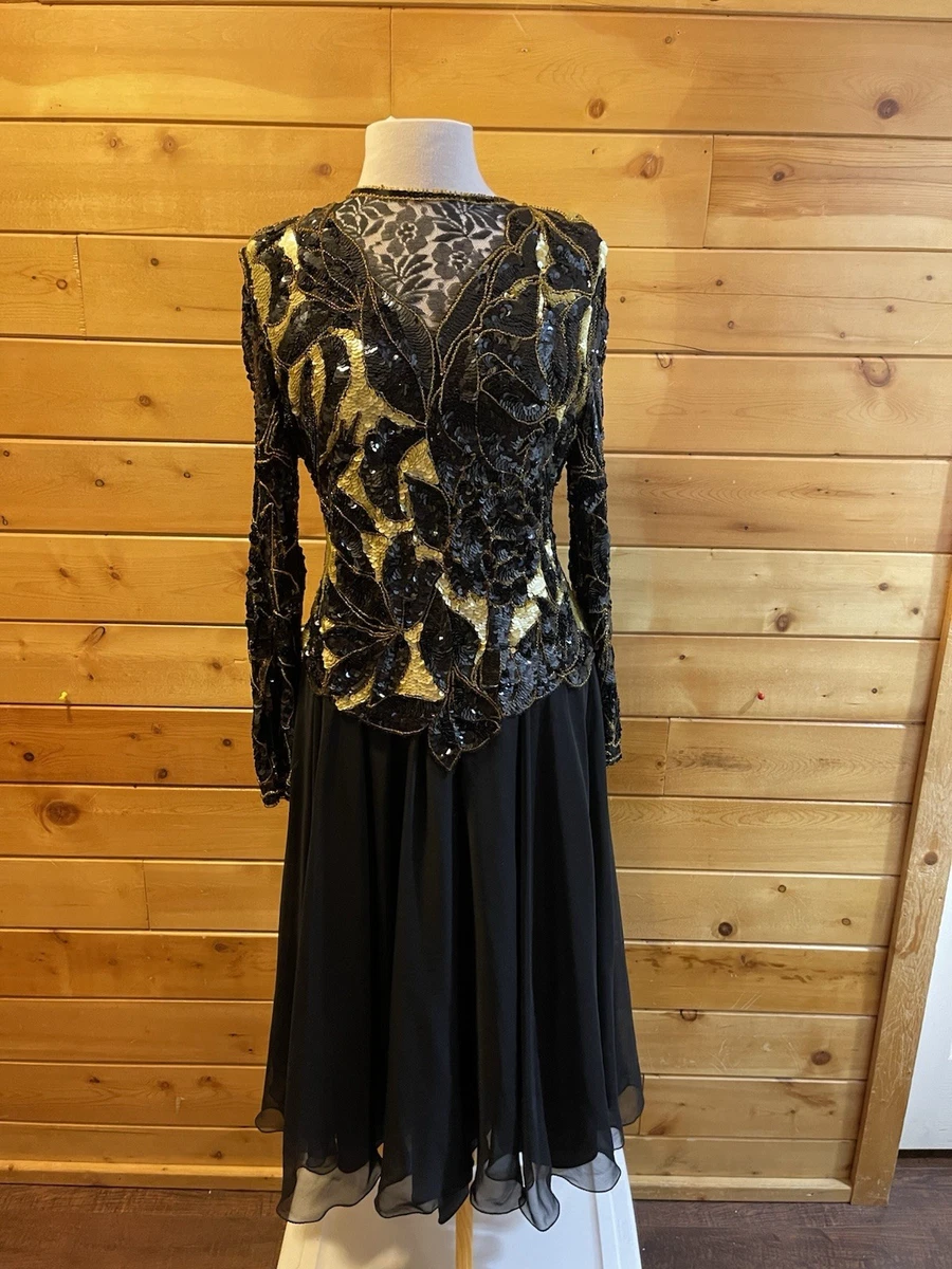 green emerald velvet dress Vintage silk print beaded fairy dress + scarf main image 0