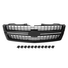 Grille Upper Grill Fit For 2007-2010 Chevy Silverado 2500 3500 Hd Matte Black