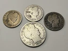 Barber Silver Half (1911S) and Quarter (1912, 1916)  Raw Coin Lot