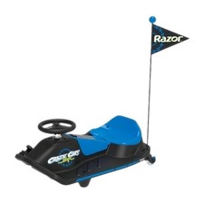 Razor 12V Crazy Cart Shift Electric Drifting Go Kart - Blue/Black New Free Ship