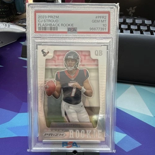 Panini 2023 Prizm Flashback Rookie Silver Prizm C.J. Stroud #PFR-2 PSA 10 Texans