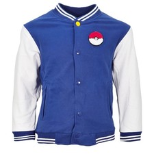 Pokemon Pikachu bambini ragazzi collega giacca baball taglia 104 -152 100% cotone