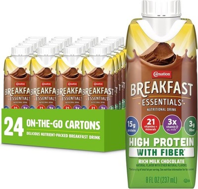 Carnation Breakfast Essentials High Protein with Fiber Ready-to-Drink 8 FL OZ 24