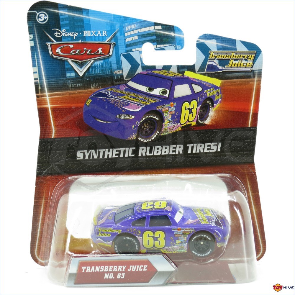 Disney Pixar Cars Transberry Juice No. 63 Synthetic Rubber Tires