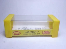 1430 FORD J FLAMETHROW SLOT CAR INSERT LABEL BY MODEL MOTORING FOR AURORA T-JETS