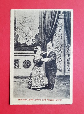 Postcard Circus Variety 1918 Lilliputian Types Miniature Duet Clever (37365